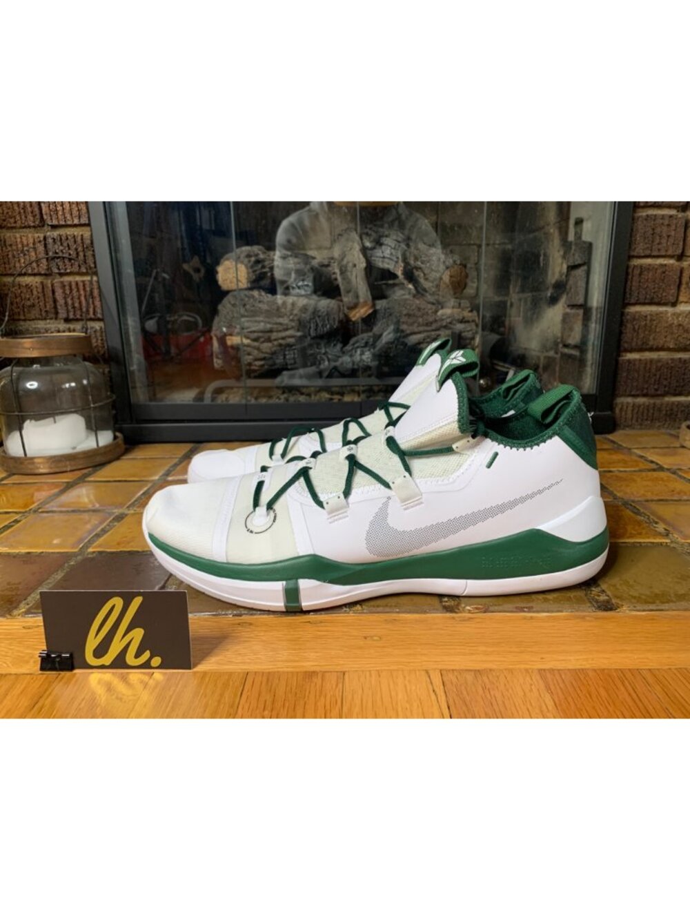 Size 17 Kobe A.D. Exodus TB White Green Athletic Basketball Sneakers AT3874-117
